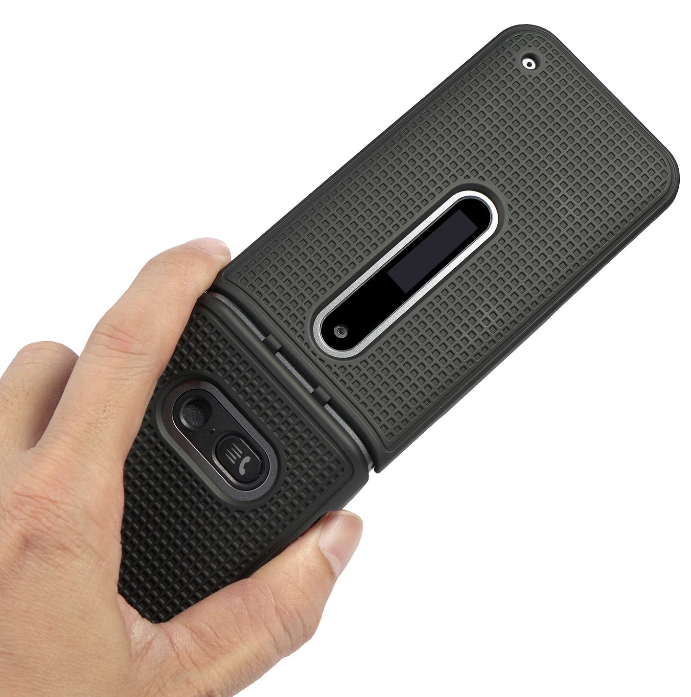 Grid Texture Case Slim Hard Shell Cover for LG Classic Flip Phone